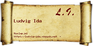 Ludvig Ida névjegykártya